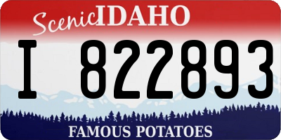 ID license plate I822893