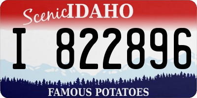 ID license plate I822896