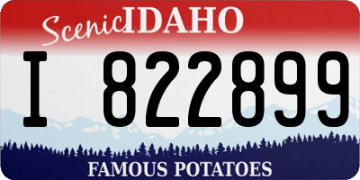 ID license plate I822899