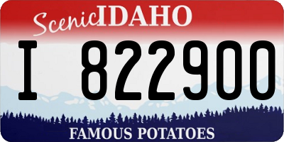 ID license plate I822900