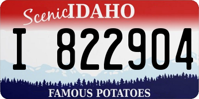 ID license plate I822904