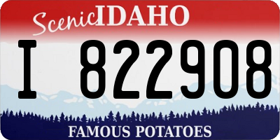 ID license plate I822908