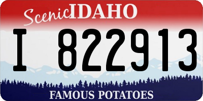 ID license plate I822913