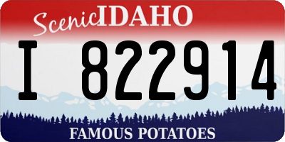 ID license plate I822914