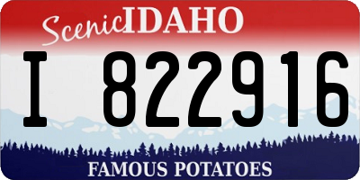 ID license plate I822916