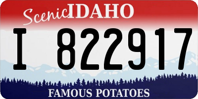 ID license plate I822917