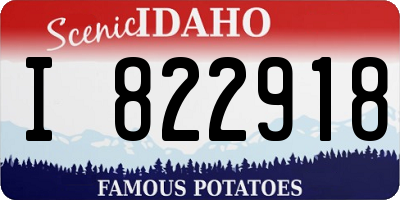 ID license plate I822918