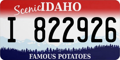 ID license plate I822926