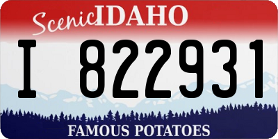 ID license plate I822931