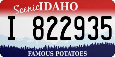 ID license plate I822935