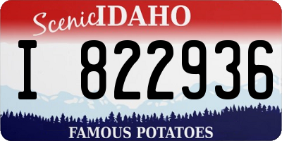 ID license plate I822936