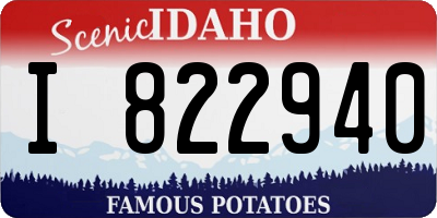 ID license plate I822940