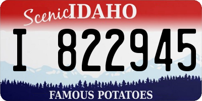 ID license plate I822945