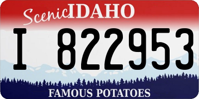 ID license plate I822953