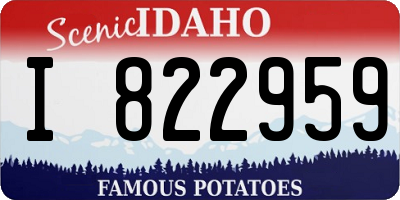 ID license plate I822959