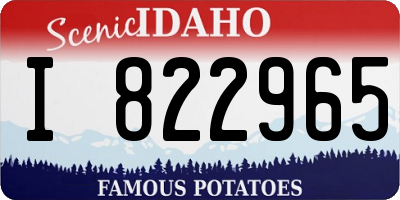 ID license plate I822965
