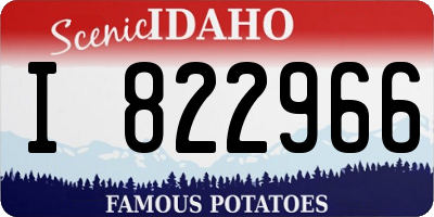 ID license plate I822966