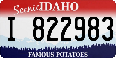 ID license plate I822983