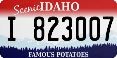 ID license plate I823007