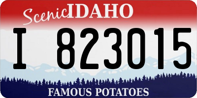 ID license plate I823015