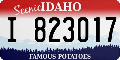 ID license plate I823017