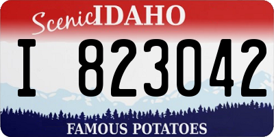 ID license plate I823042