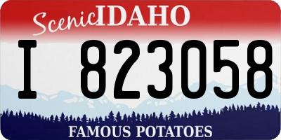 ID license plate I823058