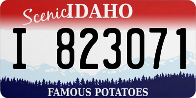 ID license plate I823071