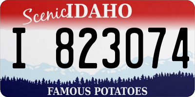 ID license plate I823074