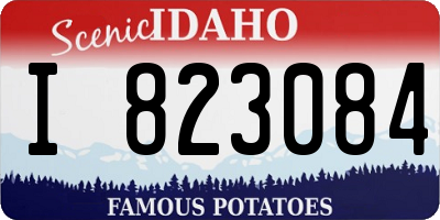 ID license plate I823084