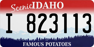 ID license plate I823113
