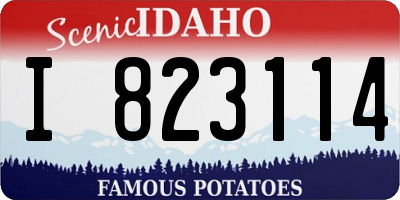 ID license plate I823114