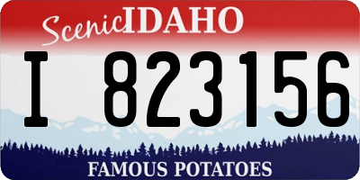 ID license plate I823156