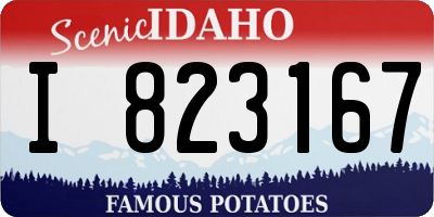 ID license plate I823167