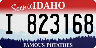 ID license plate I823168