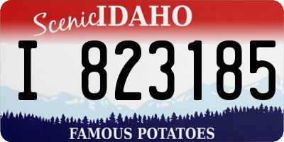 ID license plate I823185
