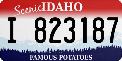 ID license plate I823187