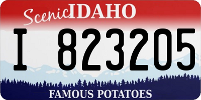 ID license plate I823205