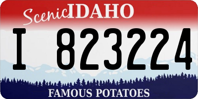 ID license plate I823224