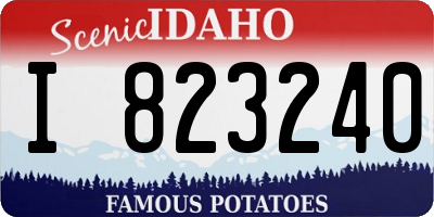 ID license plate I823240