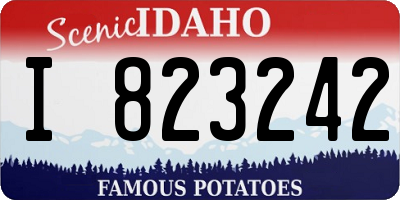 ID license plate I823242