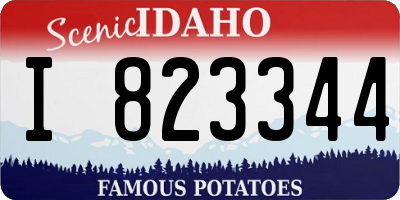 ID license plate I823344