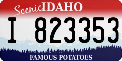 ID license plate I823353