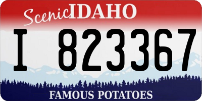 ID license plate I823367