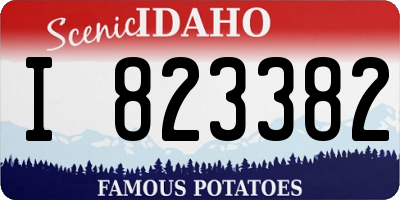 ID license plate I823382