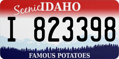 ID license plate I823398