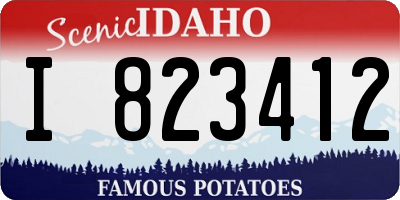 ID license plate I823412