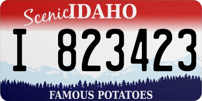 ID license plate I823423