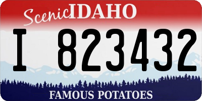 ID license plate I823432