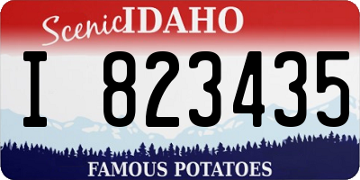 ID license plate I823435